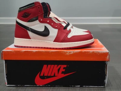 Pre-owned Jordan Size 5.5y - Air  1 Retro High Og Chicago Lost And Found Gs Fd1437-612 In Red