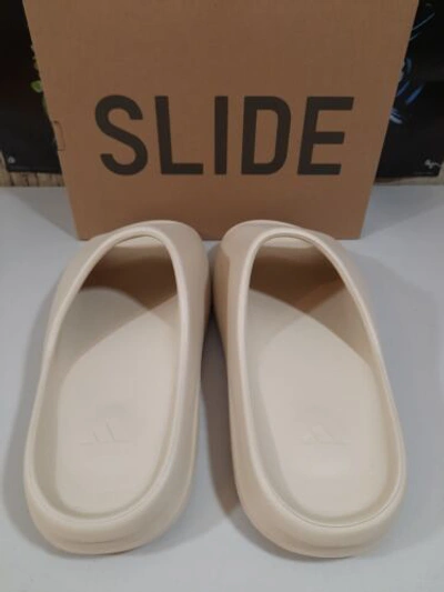 Pre-owned Adidas Originals 2022 Adidas Yeezy Slides Bone Size 14 In White