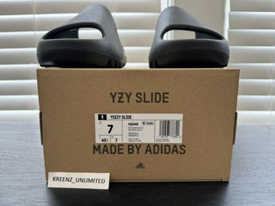 Pre-owned Adidas Originals Adidas Yeezy Slide Onyx Colorway / Hq6448 - Size 7 In Black