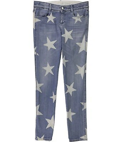 Pre-owned Stella Mccartney Womens Star Fitted Jeans In Ltpasblue