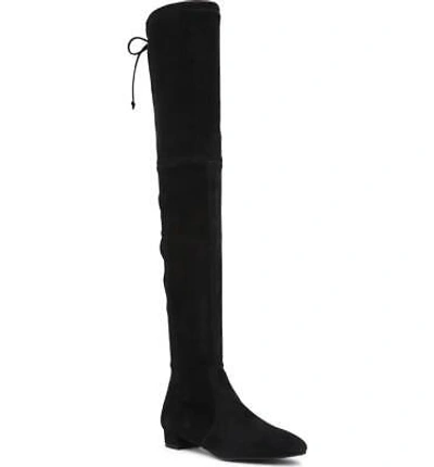 Pre-owned Stuart Weitzman $950 -  Genna 25 Otc Black Stretch Suede Boot Size 6.5