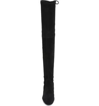 Pre-owned Stuart Weitzman $950 -  Genna 25 Otc Black Stretch Suede Boot Size 6.5