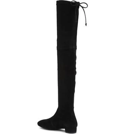 Pre-owned Stuart Weitzman $950 -  Genna 25 Otc Black Stretch Suede Boot Size 6.5
