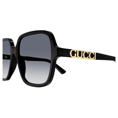 Pre-owned Gucci Sunglasses Gg1189s-002-58 Black Frame Grey Gradient Lenses In Gray