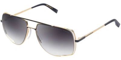 Pre-owned Dita Midnight Special Men's Titanium Navigator Sunglasses - Drx 2010 - Japan In Yellow Gold-tone/dark Grey (m-blk-gld-60-z)