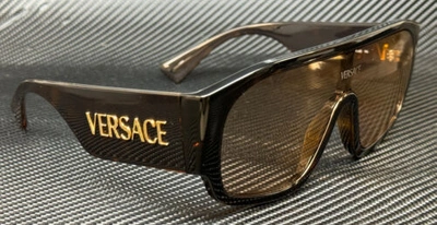 Pre-owned Versace Ve4439 108 73 Havana Brown Women's 68 Mm Sunglasses