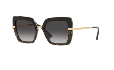 Pre-owned Dolce & Gabbana Sunglasses Dg4373f 33178g 52 Women Black Sunglasses In Gray