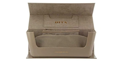 Pre-owned Dita Narcissus Women's Oversize Squared Butterfly Sunglasses - Dts503 - Japan In San Ono Swirl/grey-peach (05)