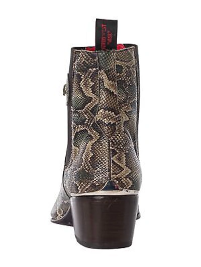 Pre-owned Jeffery West Men's Snake Chelsea Boots, Brown