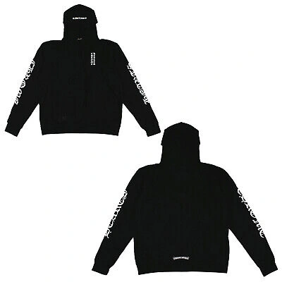 Pre-owned Chrome Hearts Vertical Logo Fu Hood Zip Up Hoodie Mens Style : 984065 In Black