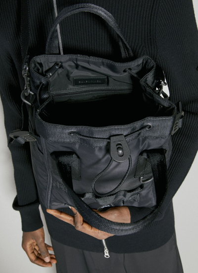 Shop Balenciaga Men Army Small Tote Bag In Black