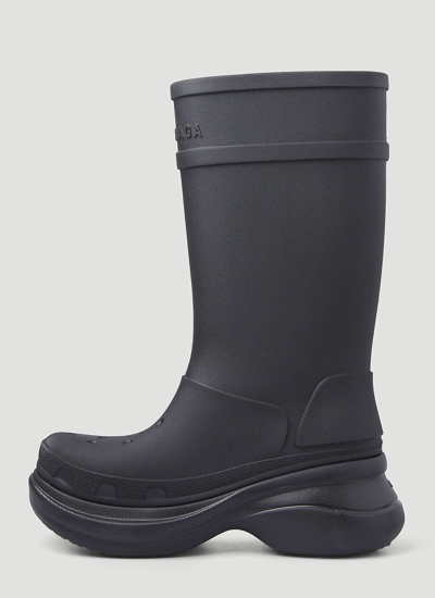 Shop Balenciaga Men X Crocs Rain Boots In Black