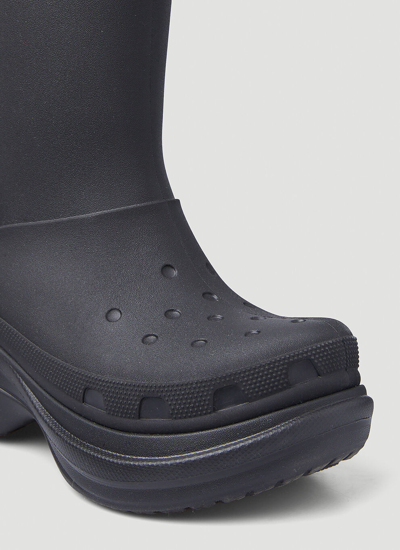Shop Balenciaga Men X Crocs Rain Boots In Black