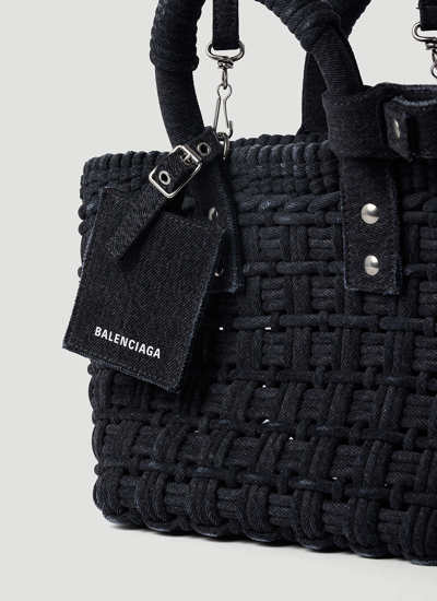 Shop Balenciaga Women Bistro Xs Basket Tote Bag In Black