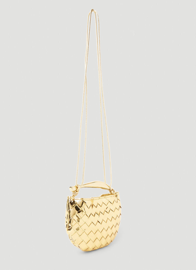 Shop Bottega Veneta Women Mini Sardine Handbag In Gold