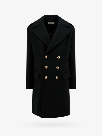 Shop Celine Man Coat Man Black Coats
