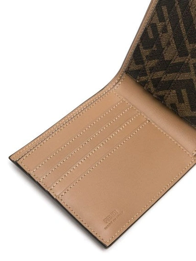 Shop Fendi Men Logo Wallet In Brown