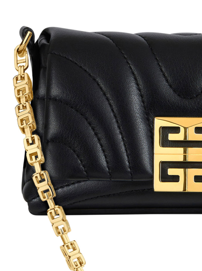 Shop Givenchy Women 4g Soft Micro Bag In Quilted Leather In Black