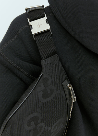 Shop Gucci Men Jumbo Gg Belt Bag In Black