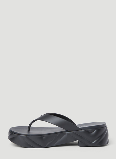 Shop Gucci Women Thong Platform Sandals In Black