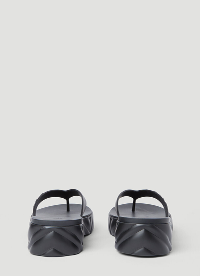 Shop Gucci Women Thong Platform Sandals In Black