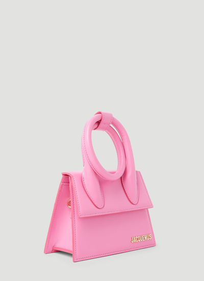 Shop Jacquemus Women Le Chiquito Noeud Handbag In Pink