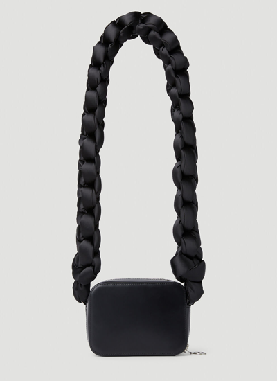 Shop Kara Women Puffer Cobra Camera Shoulder Bag In Black