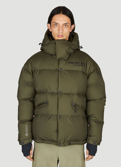 Shop Moncler Grenoble Men Coraia Hooded Puffer Jacket In Green