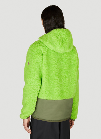 Shop Moncler Grenoble Men Teddy Zip Up Jacket In Green