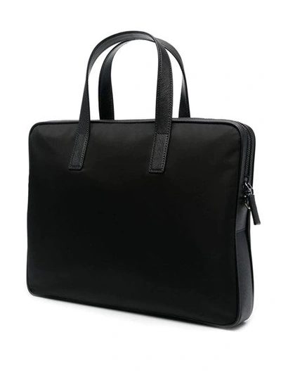 Shop Prada Men Re-nylon And Saffiano Briefcase In Black