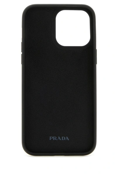 Shop Prada Woman Sand Shearling Iphone 14 Pro Max Cover In Brown