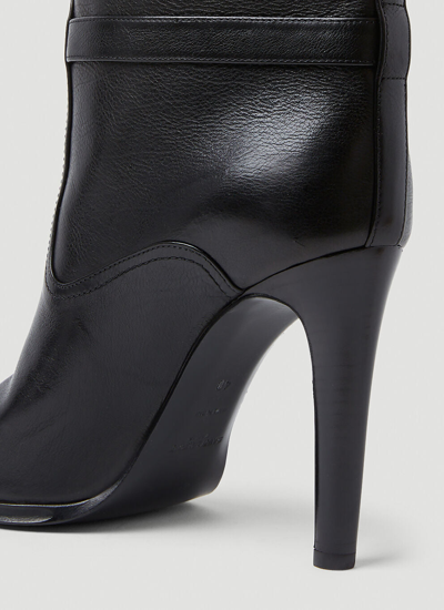 Shop Saint Laurent Women Diane Leather Boots In Black