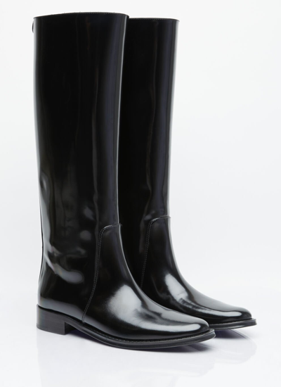 Shop Saint Laurent Women Hunt Boots In Black