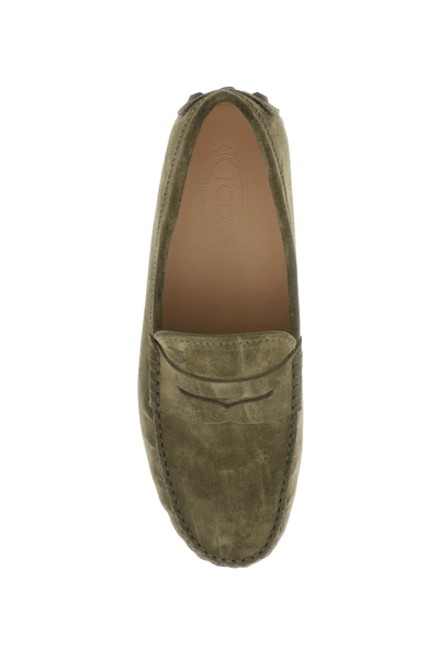 Shop Tod's Gommino Loafers Men In Green