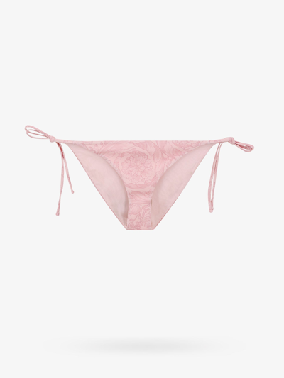 Shop Versace Woman Bikini Slip Woman Pink Swimwear