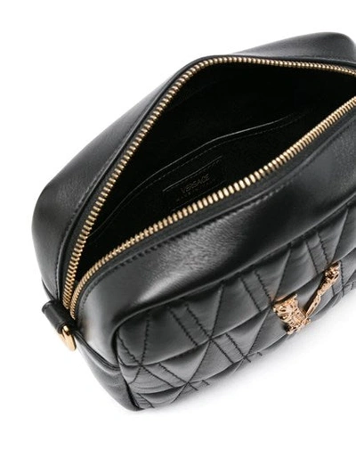 Shop Versace Women Virtus Cross-body Bag In Black