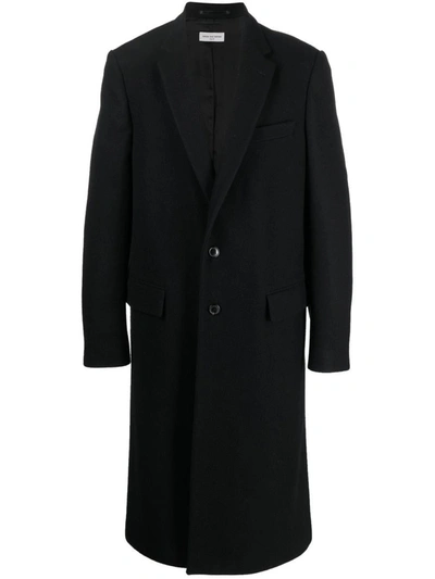 Shop Dries Van Noten Coat In Black