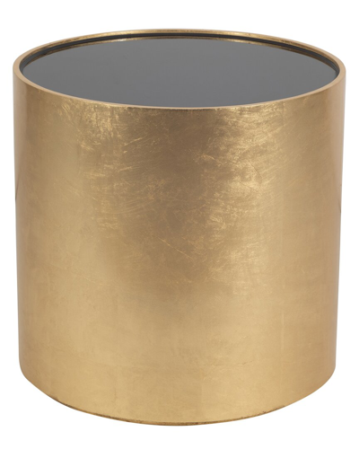 Sagebrook Home 24in Gold Black Glass Side Table In Gold
