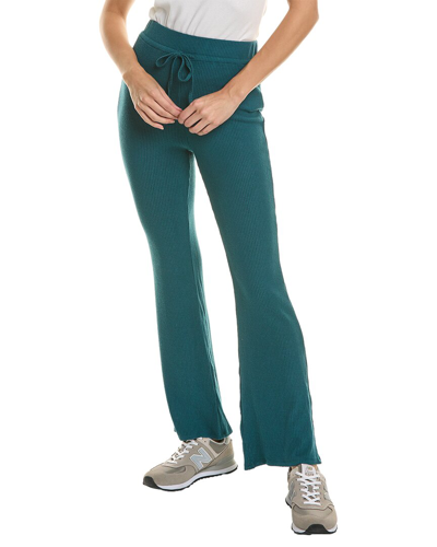 Shop Knit Riot Brushed Hacci Rib Kickflare Pant In Blue