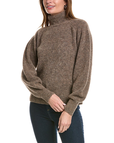 Shop Lafayette 148 New York Raglan Wool-blend Sweater In Grey