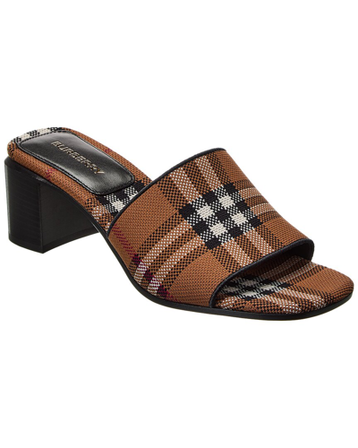 Shop Burberry Check Sandal In Brown