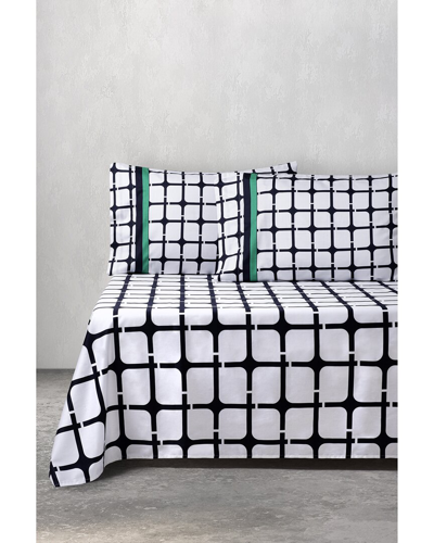 Shop Brooks Brothers Broken Square Cotton Sateen Sheet Set