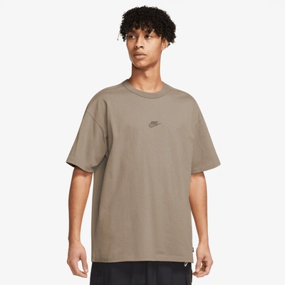 Shop Nike Mens  Premium Essential Sustainable T-shirt In Khaki/black
