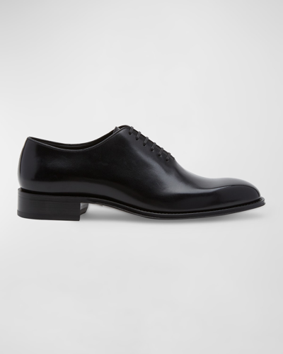 Shop Tom Ford Men's Claydon Wholecut Leather Oxfords In Black