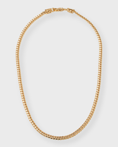 Shop Emanuele Bicocchi Men's 24k Gold-plated Thin Cuban Chain Necklace
