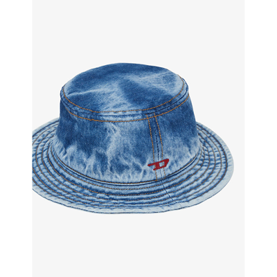 Shop Diesel C-lib-fisher Denim Bucket Hat In 1