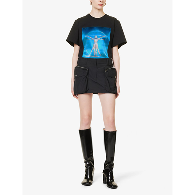 Shop Stella Mccartney Women's Black X Sorayama Graphic-print Cotton-jersey T-shirt