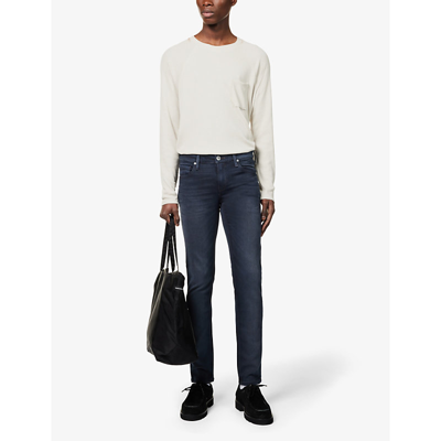 Shop Paige Croft Skinny Mid-rise Stretch-denim Jeans In Wheeler