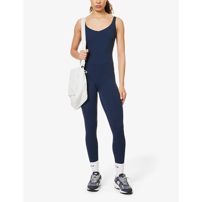 Shop Lululemon Align Stretch-woven Jumpsuit In True Navy