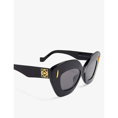 Shop Loewe Women's Black G736sunx02 Retro-screen Acetate Sunglasses
